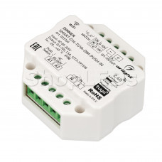 Диммер SMART-D14-TUYA-DIM-PUSH-IN (230V, 1.5A, 0/1-10V, 2.4G) (ARL, IP20 Пластик, 5 лет)